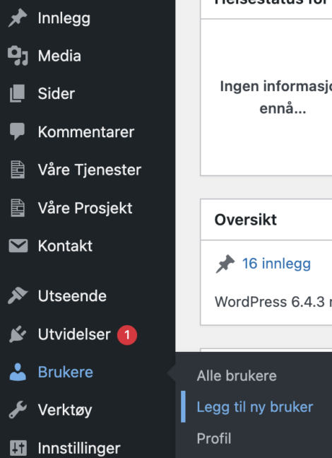 Kan du selv opprette flere brukere på nettsiden i WordPress? prosjektillustrasjon